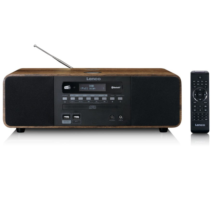Lenco PDR-051 Draagbare DAB+ Retro Radio – Bluetooth, FM PLL, 1800mAh Accu, 5W RMS, Afstandsbediening – Taupe