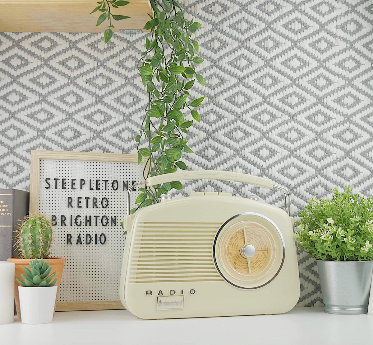 Steepletone Brighton Radio Vintage Style Shabby Chic Retro Radio