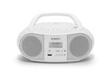 White Roberts radio on a white background