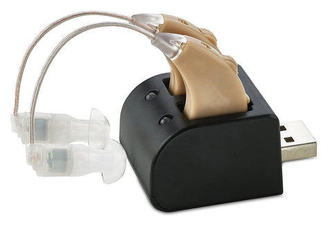 Hearing Amplifier - USB Rechargeable twin pack