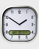Clear Time Day-Date Wall Clock